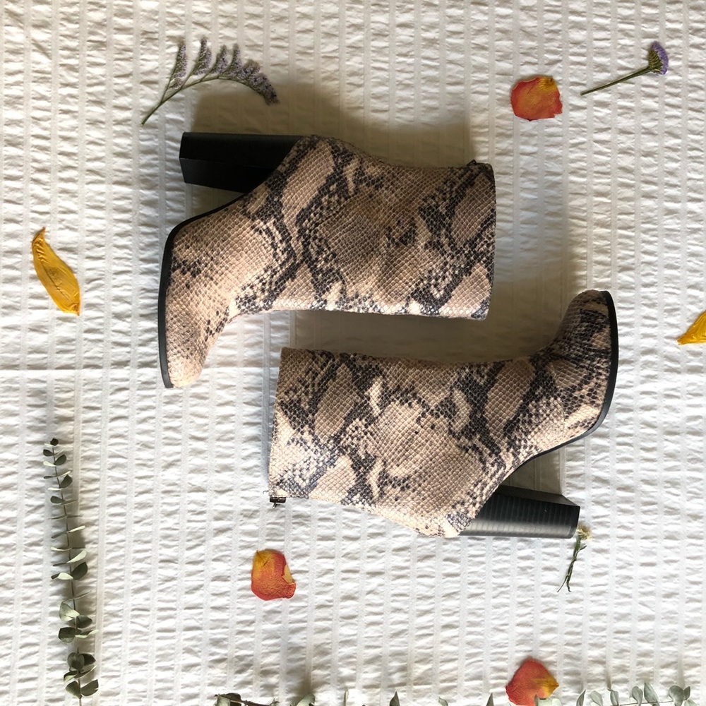 A+ Snakeskin Booties